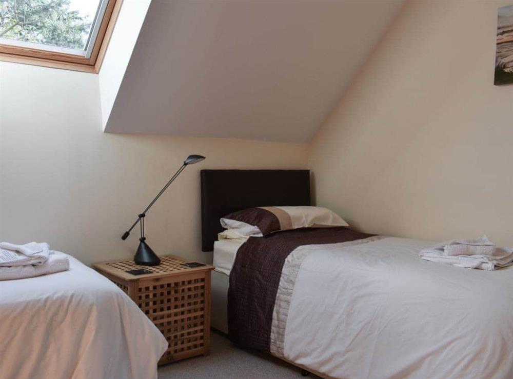 Twin bedroom at The Dell in Middlecombe, near Minehead, Somerset
