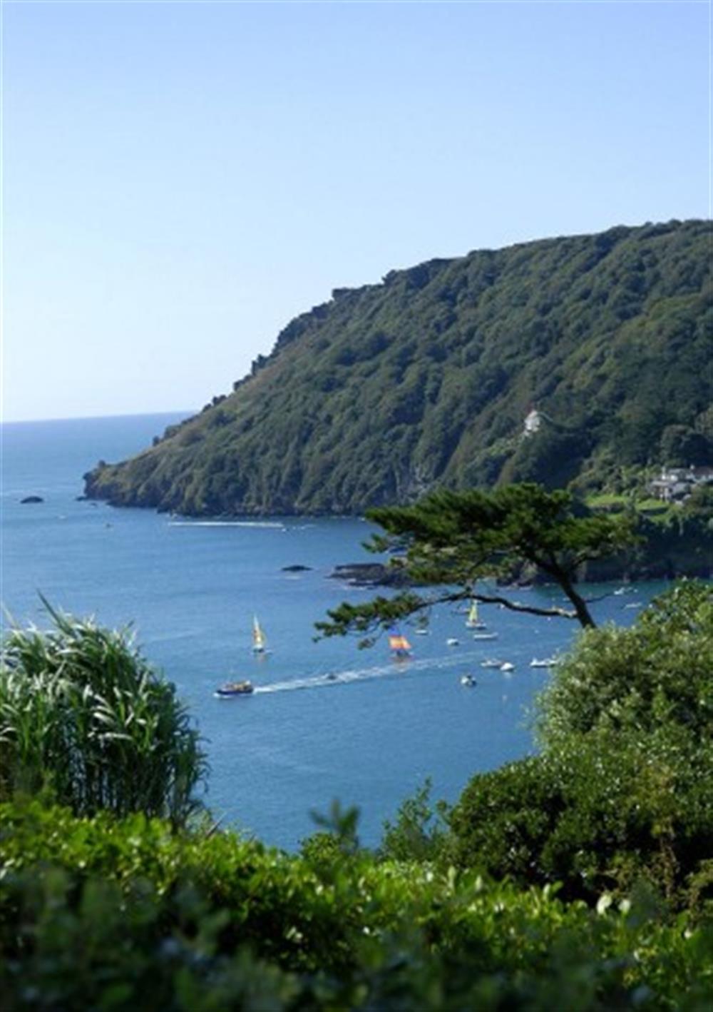 A view of the stunning coastline near the mouth of the estuary. at The Dell Studio Apartment in Salcombe