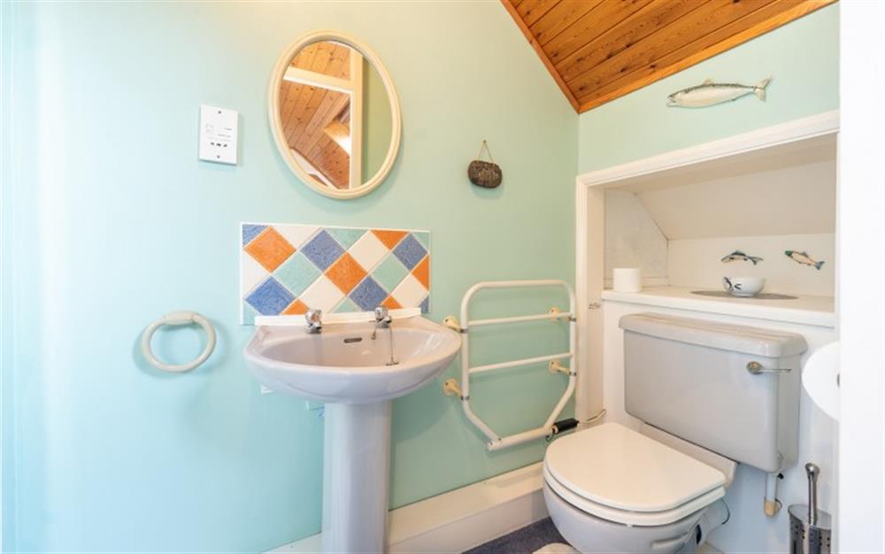 The shower room  at The Dell Studio Apartment in Salcombe