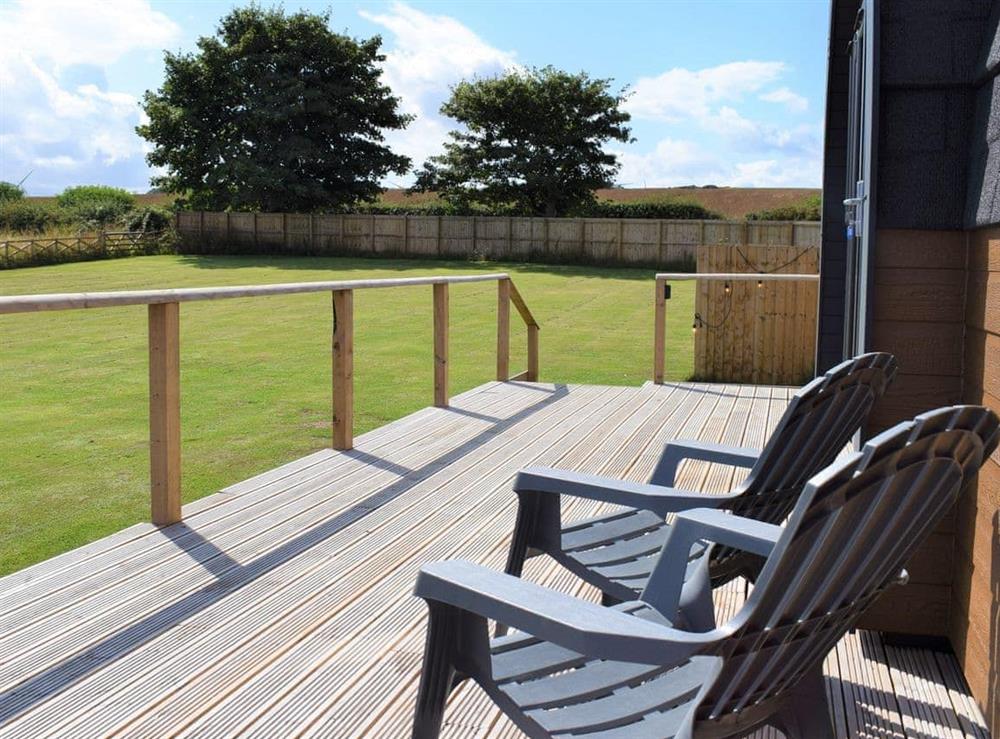 Decking at The Den in Tynely, near Embleton, Northumberland