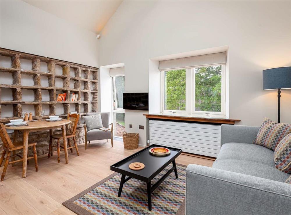 Open plan living space at The Doocot @ East Neuk Orchards in Pittenweem, near Anstruther, Fife