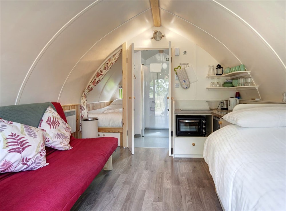 Open plan living space at The Dovecote in Hexham, Northumberland