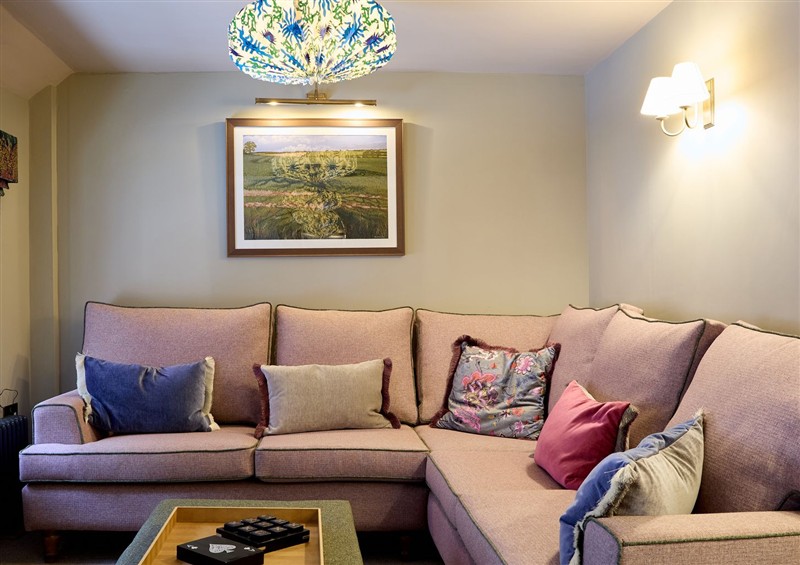 The living area at The Dovecote, Hopton