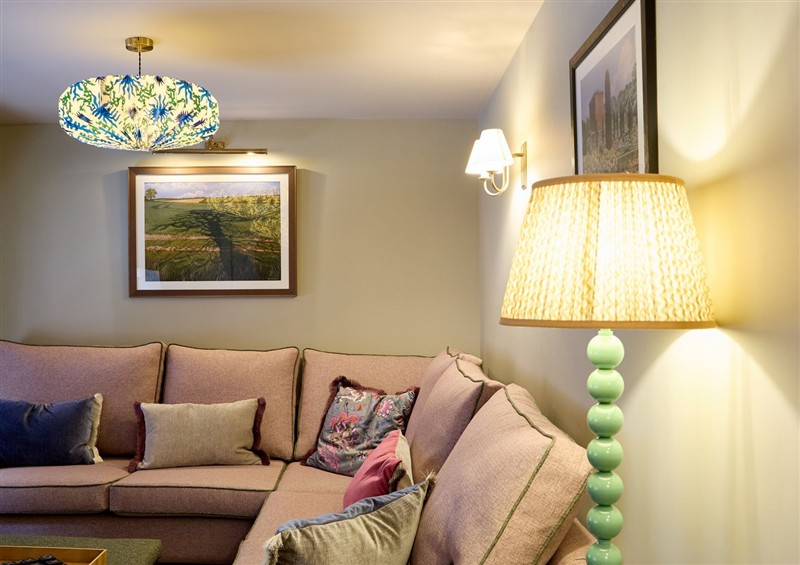 The living room at The Dovecote, Hopton