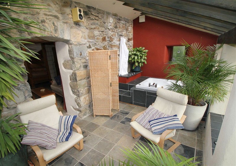 The garden in The Dovecote at The Dovecote, Llanychaer near Fishguard