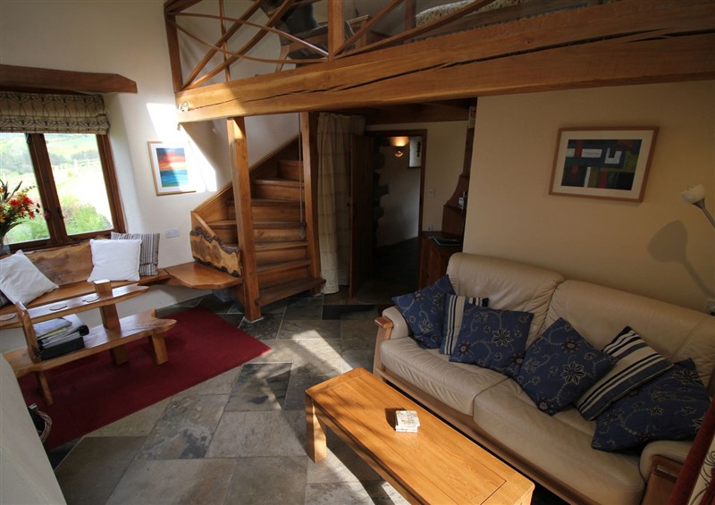 The living area at The Dovecote, Llanychaer near Fishguard