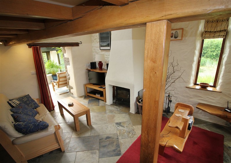 This is the living room at The Dovecote, Llanychaer near Fishguard