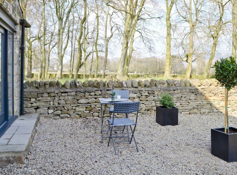 Sitting-out-area at The Dovecote in Romaldkirk, near Barnard Castle, Durham