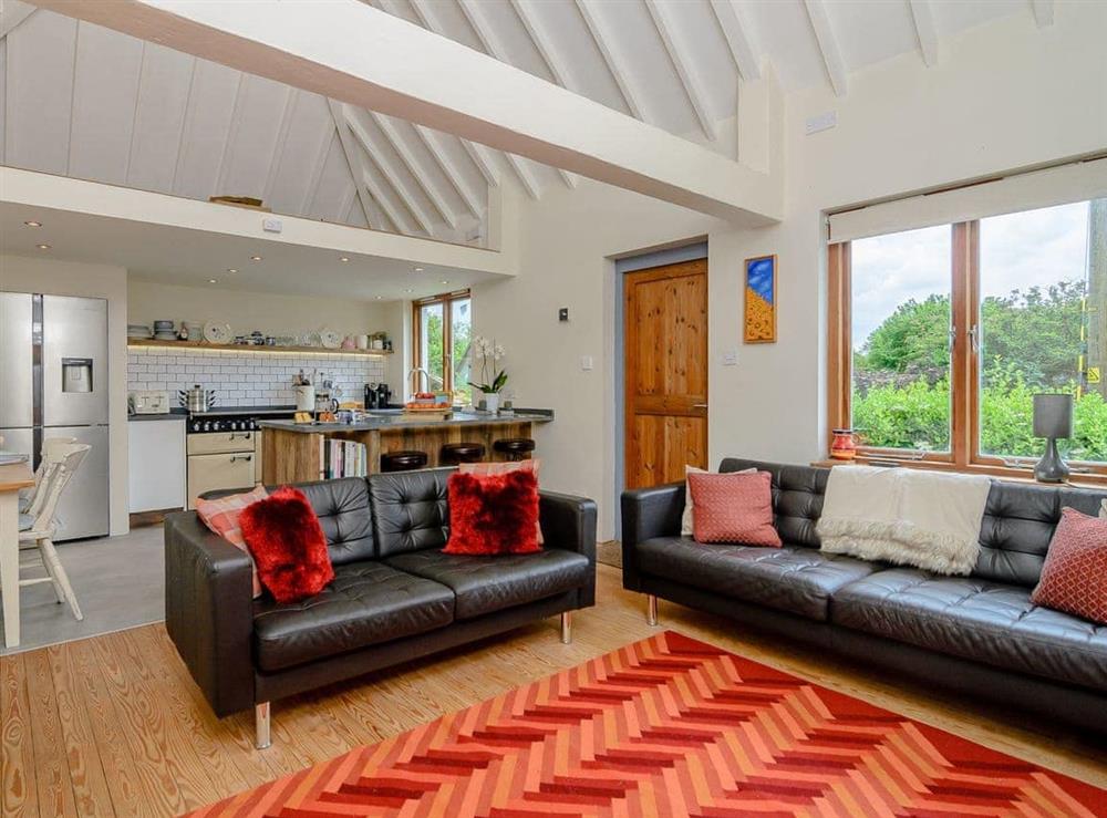 Living room and kitchen at Willow Tree House,