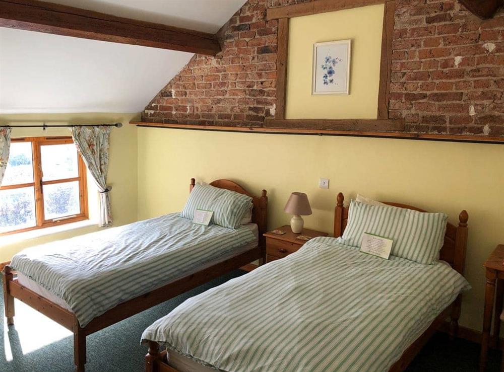 Twin bedroom at The Drift House in Coddington, near Chester, Cheshire