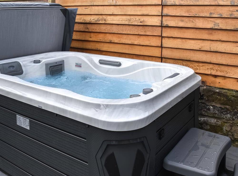 Hot tub at The Drunken Carpenters Cottage in Sneaton, near Whitby, North Yorkshire