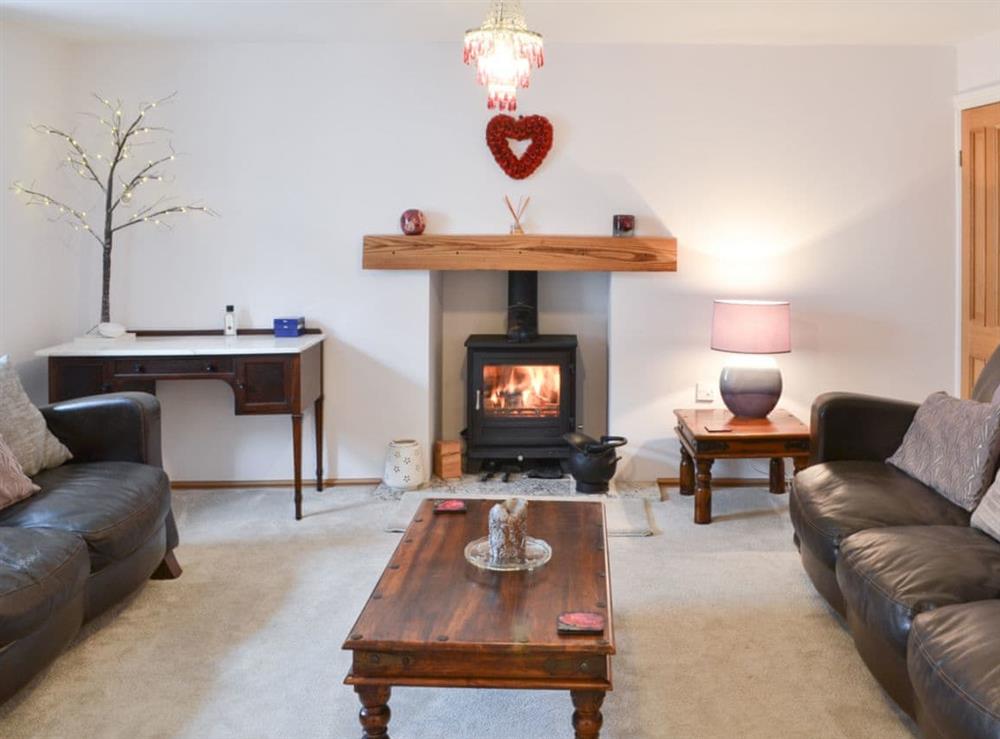 Warm & cosy living room with wood burner at The Dun Cow in Bishop Middleham near Durham, County Durham, England