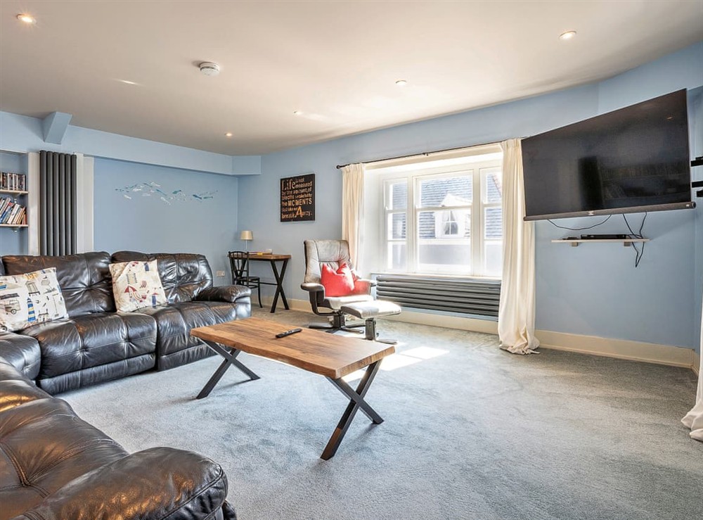 Living room at The Dune Bell in Beaumaris, Gwynedd