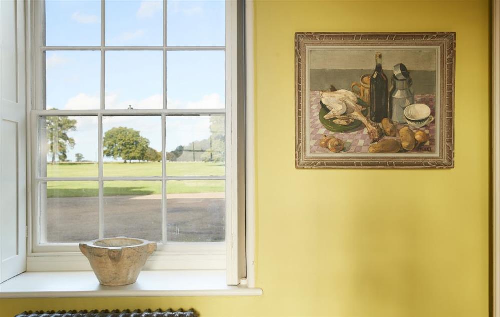 Wonderful views across the countryside from the kitchen windows at The East Wing, Wolterton