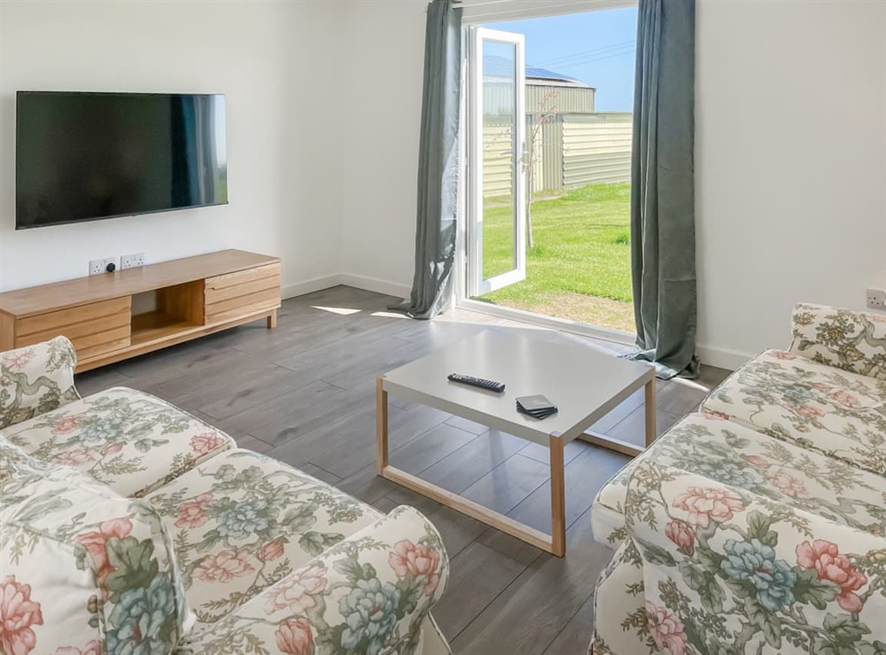 Open plan living space at The Egg Shed in Bemopton, North Humberside