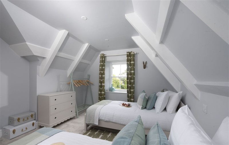 One of the bedrooms at The Elms, Cornwall