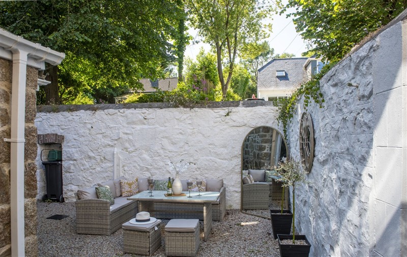 The patio in The Elms at The Elms, Cornwall