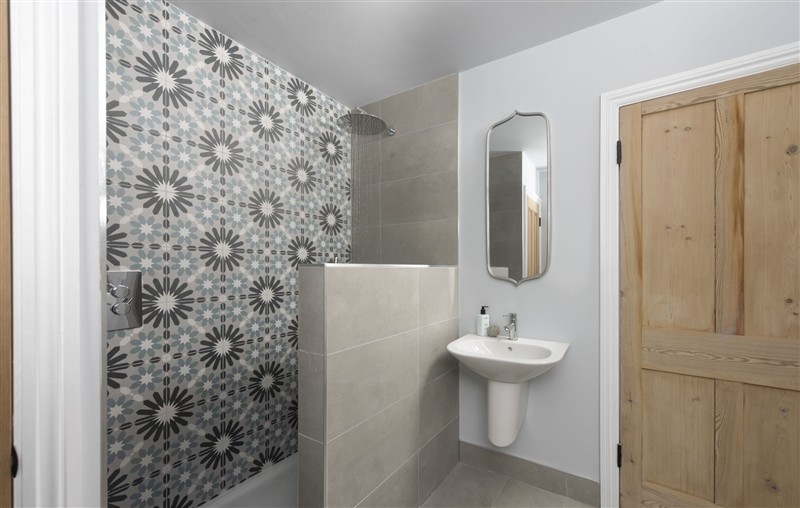 This is the bathroom at The Elms, Cornwall