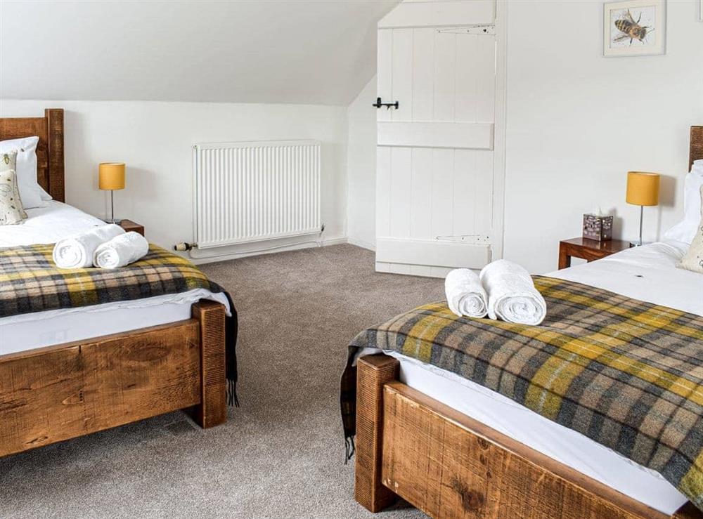 Twin bedroom at The End Hoose in Duns, Berwickshire