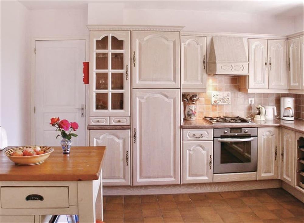 Kitchen at The End House in La Fôret Fouesnant, Finistère, France
