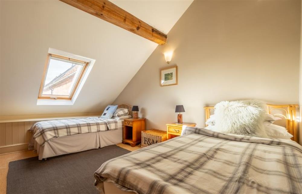First floor twin bedroom at The Engine House BOS, Burnham Overy Staithe near Kings Lynn