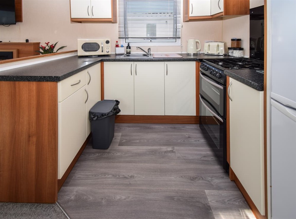 Kitchen at The Escape Pod in Heysham, near Lancaster, Lancashire