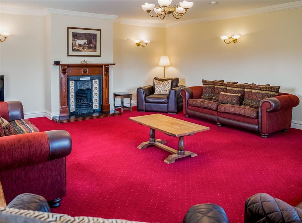 Living room at The Farmhouse at Ream Hills in Weeton, near Blackpool, Lancashire