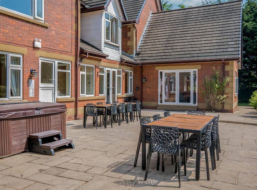 Outdoor area at The Farmhouse at Ream Hills in Weeton, near Blackpool, Lancashire