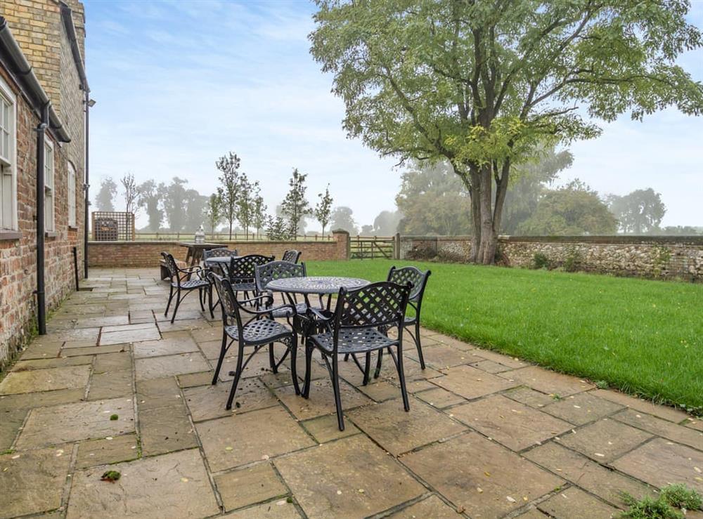 Sitting-out-area at The Farmhouse in Barton Bendish, near Kings Lynn, Norfolk