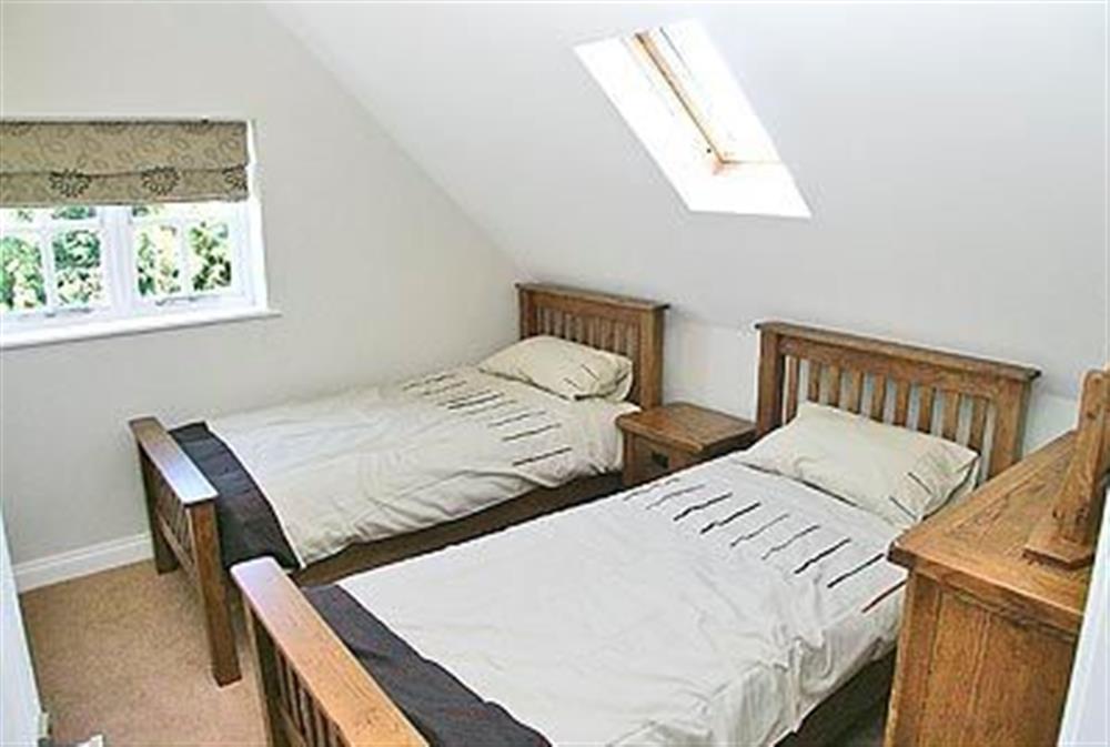 Twin bedroom at The Farmhouse in Cromer, Norfolk., Great Britain