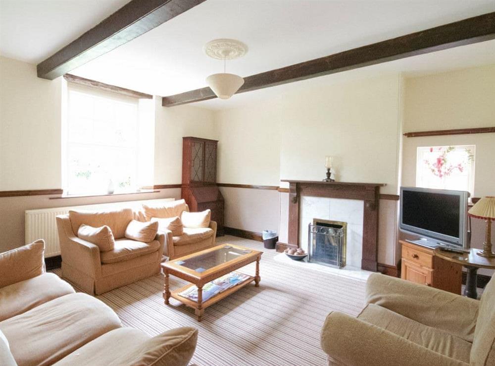 Spacious living room at The Farmhouse in Kirk Langley, near Derby, Derbyshire