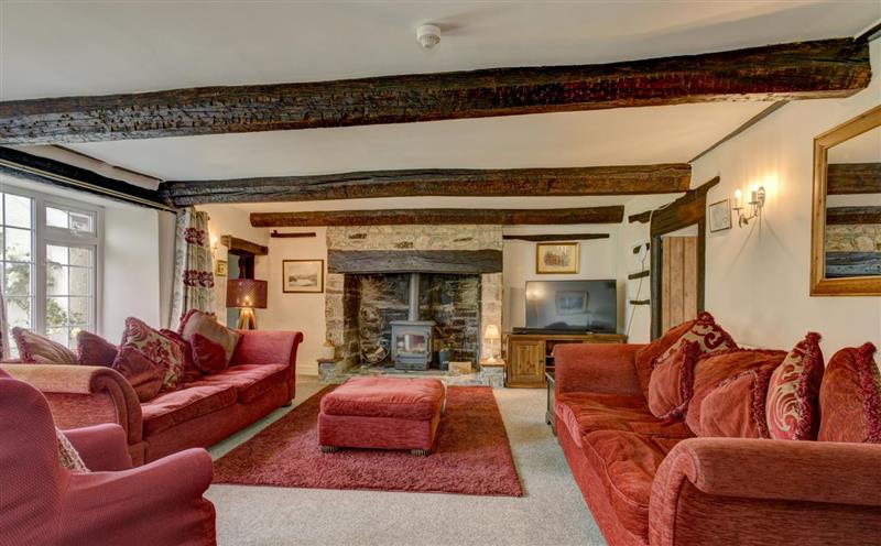 This is the living room at The Farmhouse, Near Dulverton