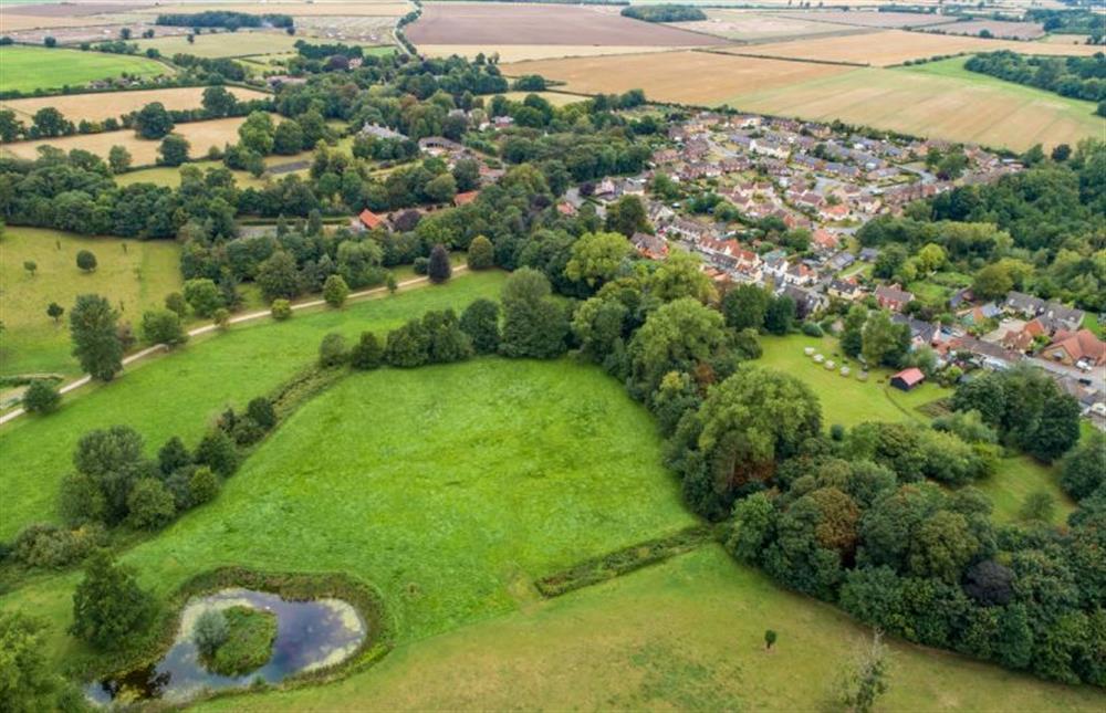 Aerial view of the Estate at The Farmhouse, Nether Hall Estate, Pakenham