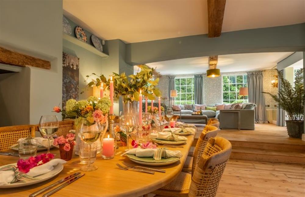 Dining room at The Farmhouse, Nether Hall Estate, Pakenham