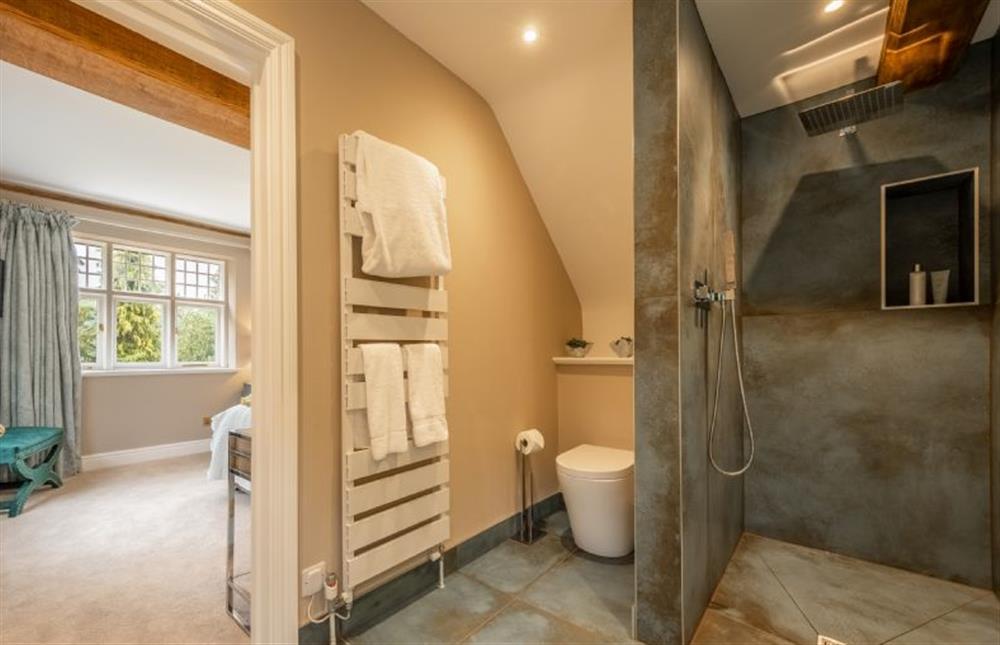 En-suite wet room at The Farmhouse, Nether Hall Estate, Pakenham