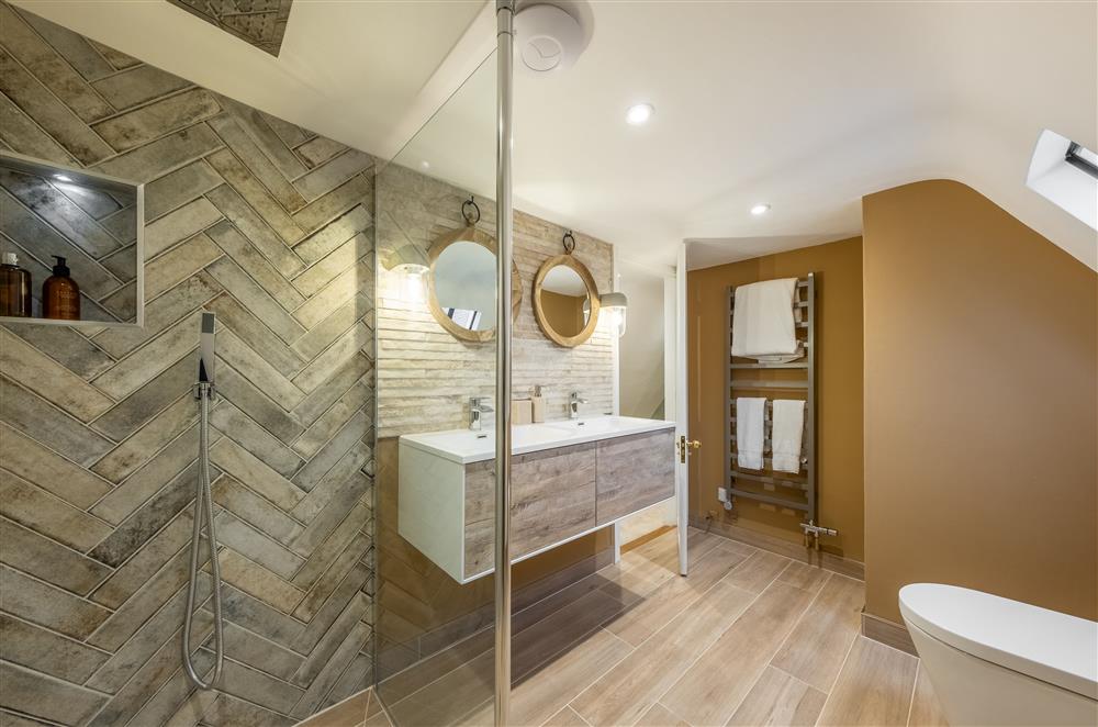 Large, en-suite wet room to Conyers at The Farmhouse,  Nether Hall Estate, Pakenham