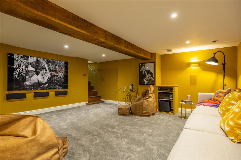 The cinema room with 75 inch Smart television and state of the art surround sound at The Farmhouse,  Nether Hall Estate, Pakenham