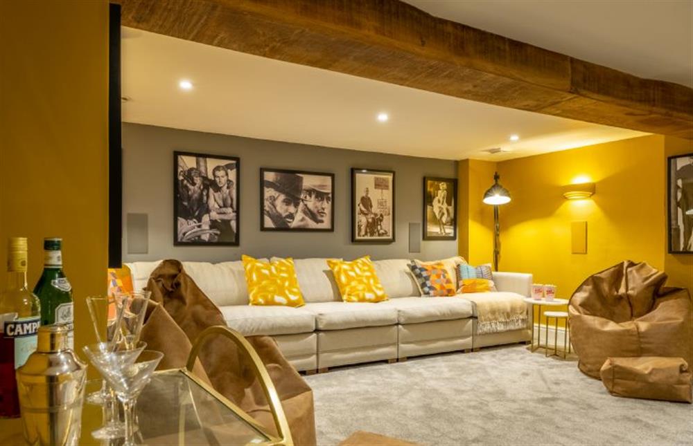 The impressive cinema room at The Farmhouse, Nether Hall Estate, Pakenham