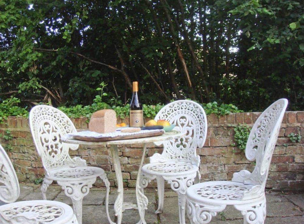 Sitting-out-area at The Farmhouse in Newent, Gloucestershire