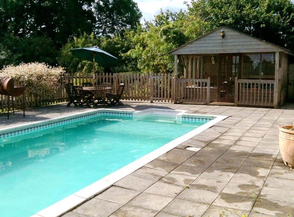 Swimming pool at The Farmhouse in Newent, Gloucestershire