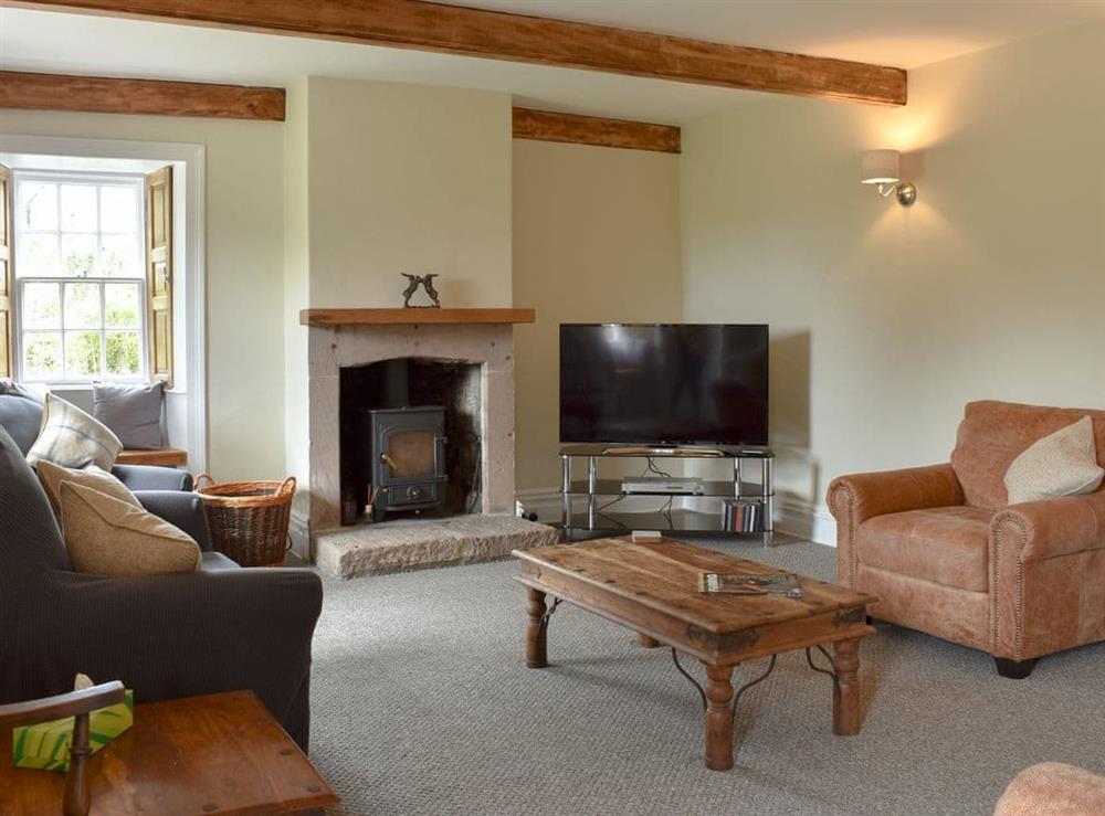 Living room at The Farmhouse, Tynely Farm in Embleton, near Alnwick, Northumberland