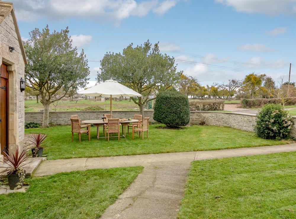 Pretty garden at The Farmhouse in West Pennard, near Glastonbury, Somerset