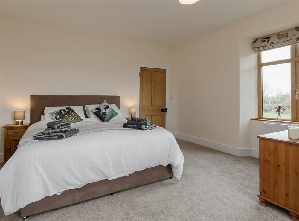 Spacious double bedroom at The Farmhouse in West Pennard, near Glastonbury, Somerset