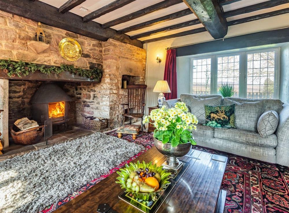 Living room at The Farmhouse in Whitchurch, near Monmouth, Herefordshire
