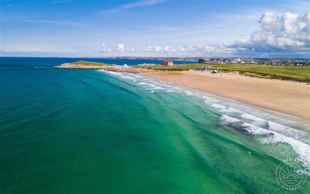Fistral Beach - Aerial Cornwall  at The Ferns in Newquay