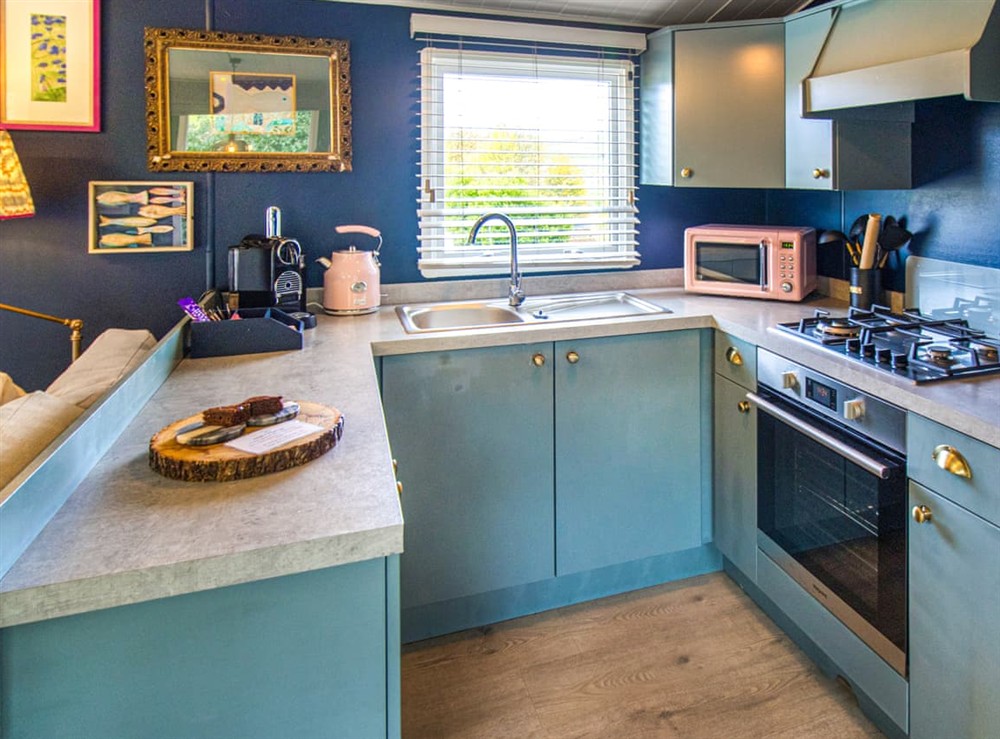 Kitchen area at The Fisherman in Barden, North Yorkshire