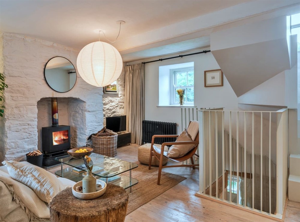 Living area at The Fisherman’s House in Kingsand and Cawsand, Cornwall