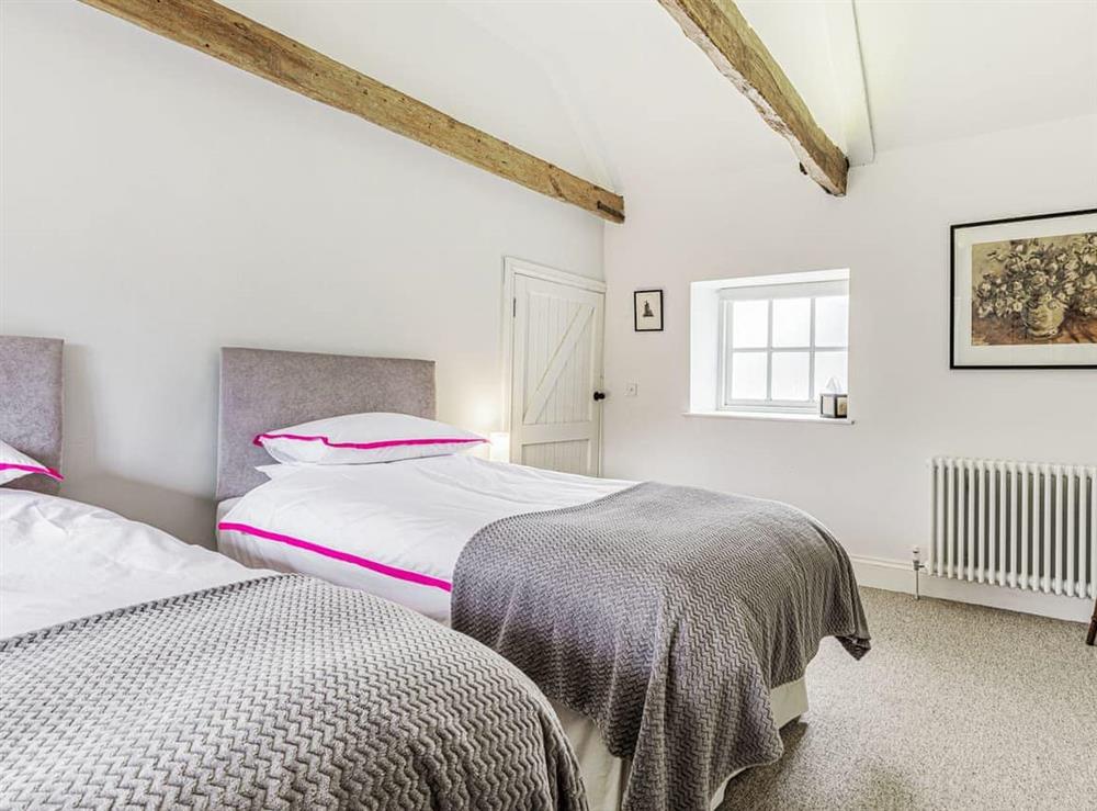 Twin bedroom at The Folly in Greetham, Leicestershire