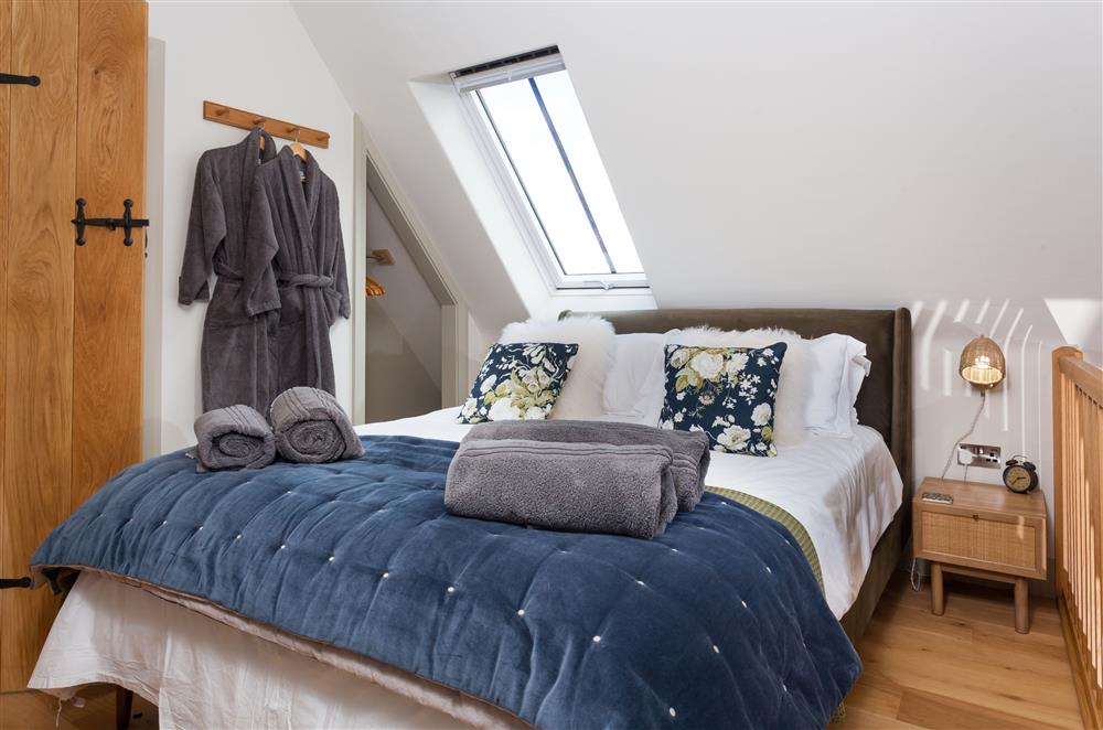 The bedroom, with a cloud-like 5’ king-size bed  at The Forge, Bridgnorth