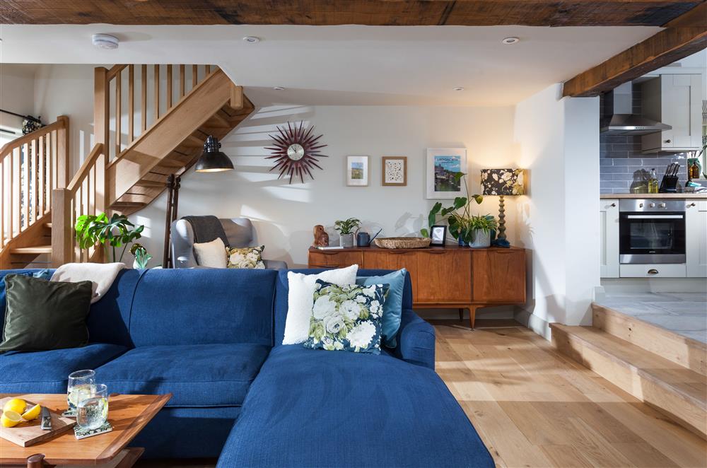 The bright and airy sitting area, with stunning exposed beams at The Forge, Bridgnorth